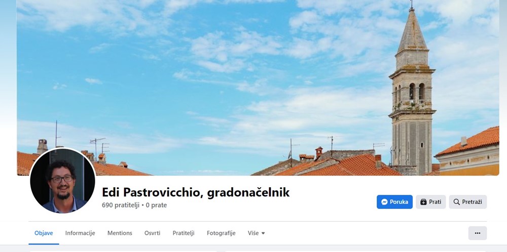 Facebook stranica vodnjanskog gradonačelnika Edija Pastrovicchia